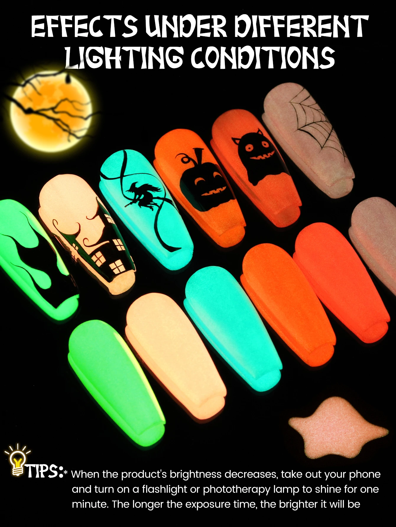 YOKEFELLOW Glow in the Dark Ge - Nail Art Orange recensie en prijs