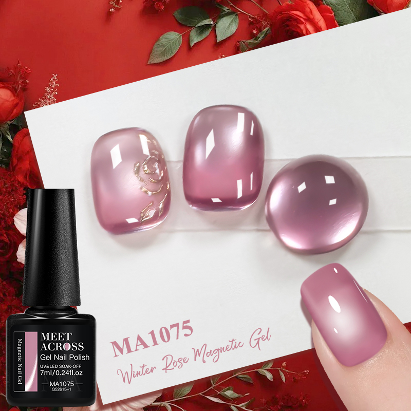 Roze Winter Rose Cat Magnetisc - Nail Art Valentines Day recensie en prijs