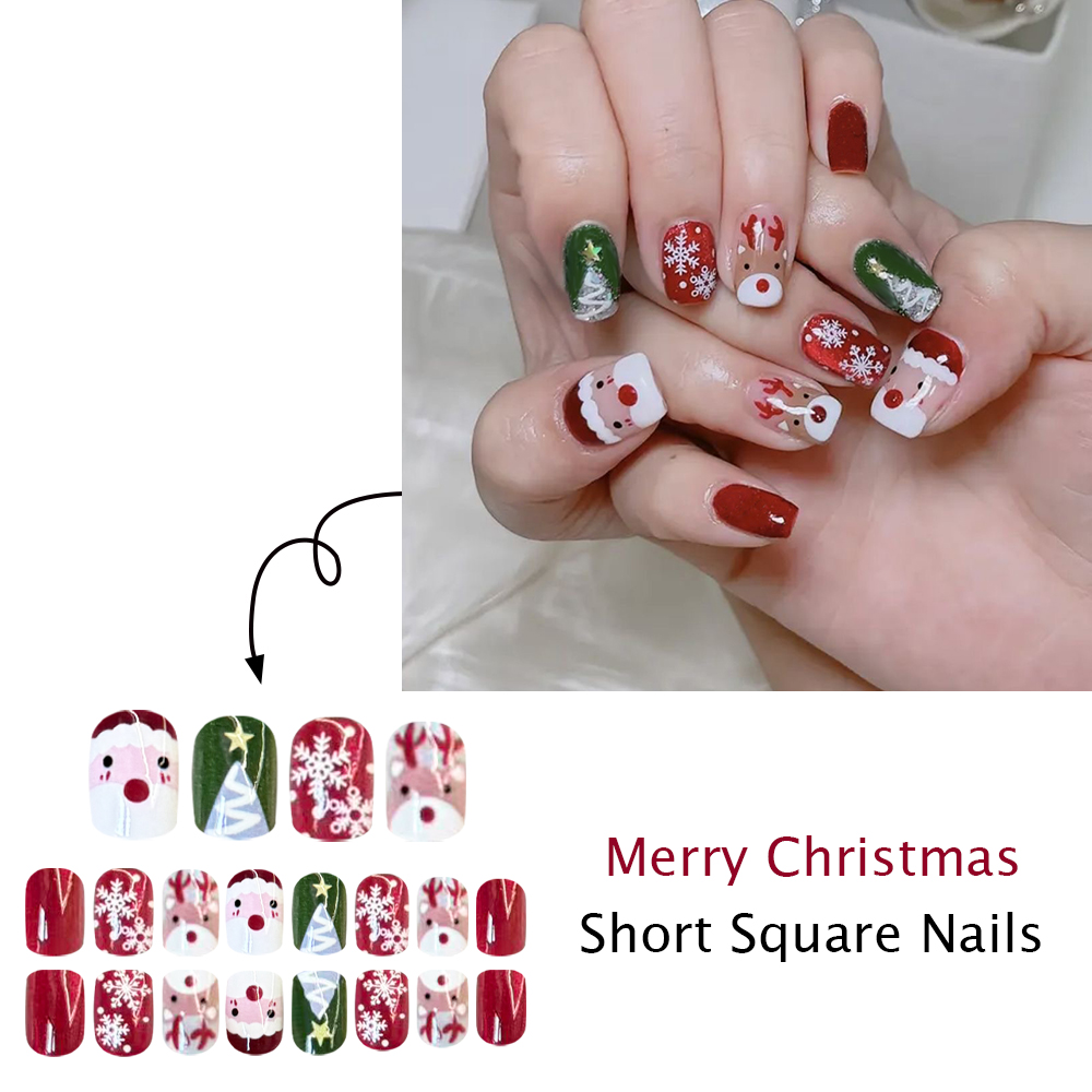 Kerst Press-on Nagels Kerstman - Nail Art Press On recensie en prijs