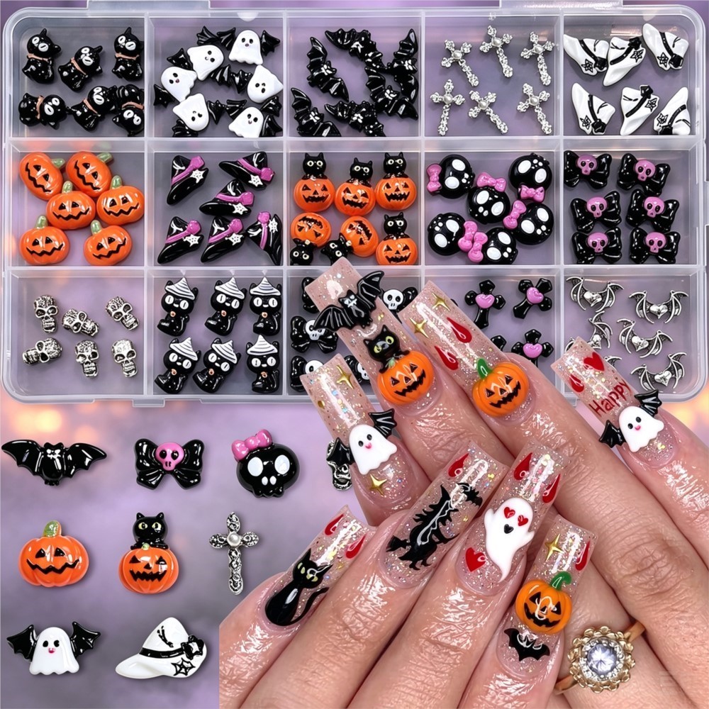 15grid 3D schattige Halloween  - Nail Art Valentines Day recensie en prijs