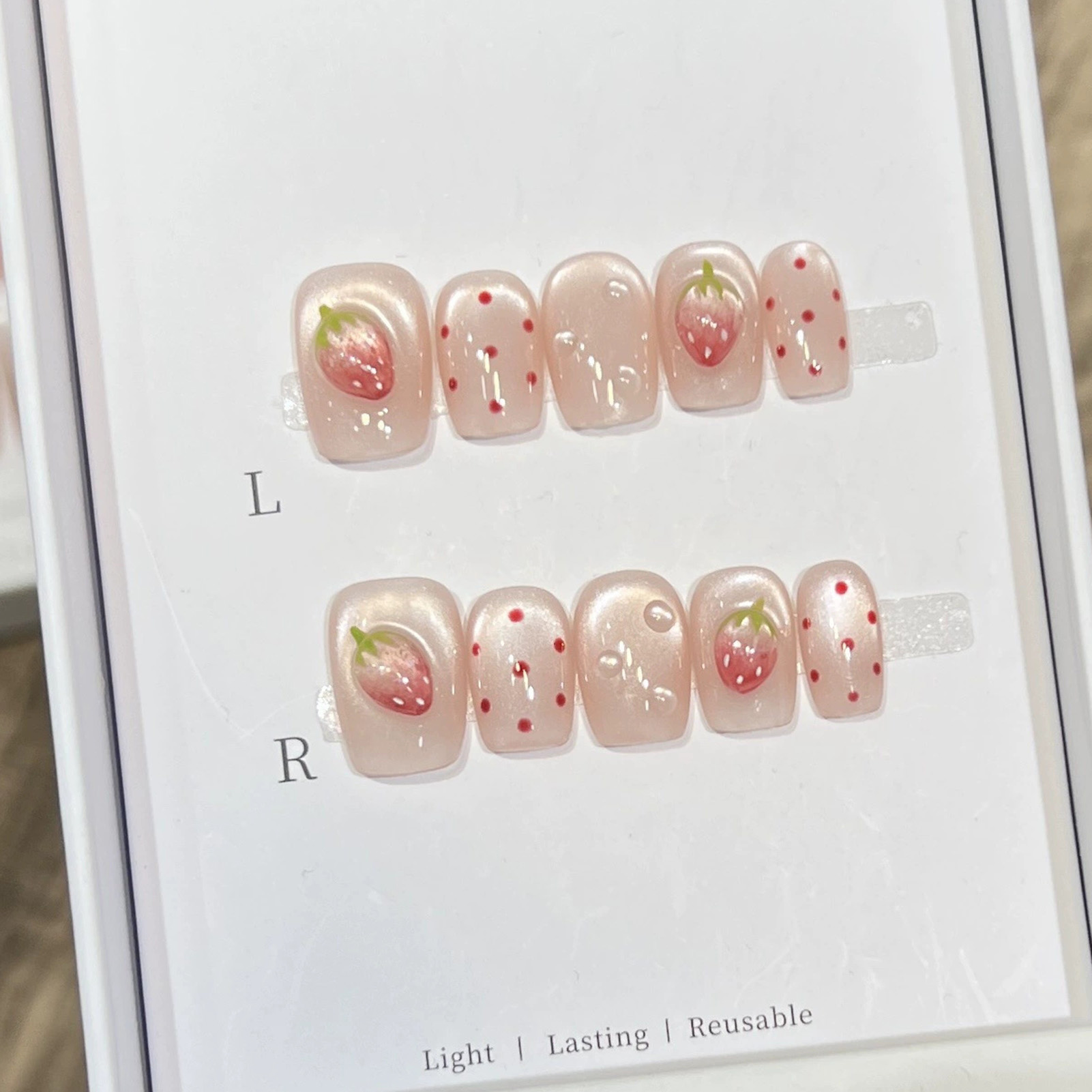 10 STKS Korte Vierkante Nepnag - Nail Art Press On recensie en prijs