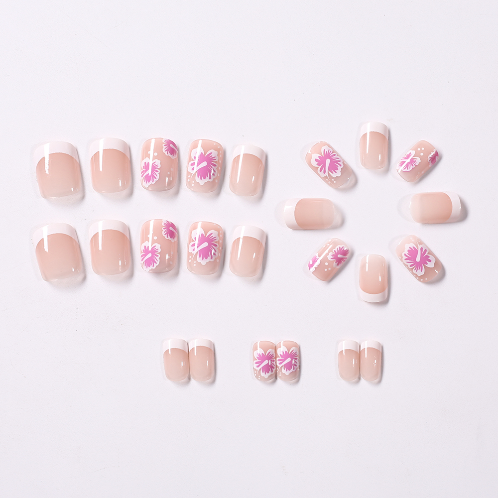 24 Stuks Franse Bloem Kunstnag - Nail Art Press On recensie en prijs