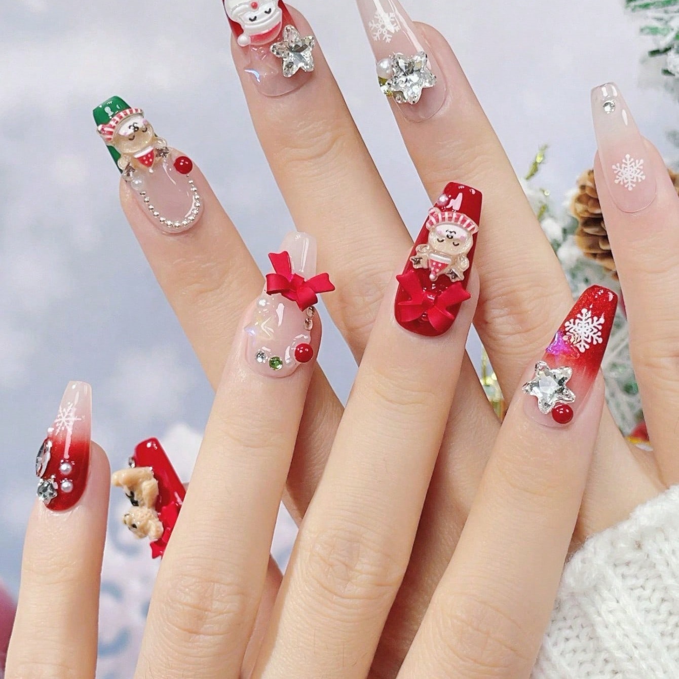 10 stuks handgemaakte doodskis - Nail Art Press On recensie en prijs
