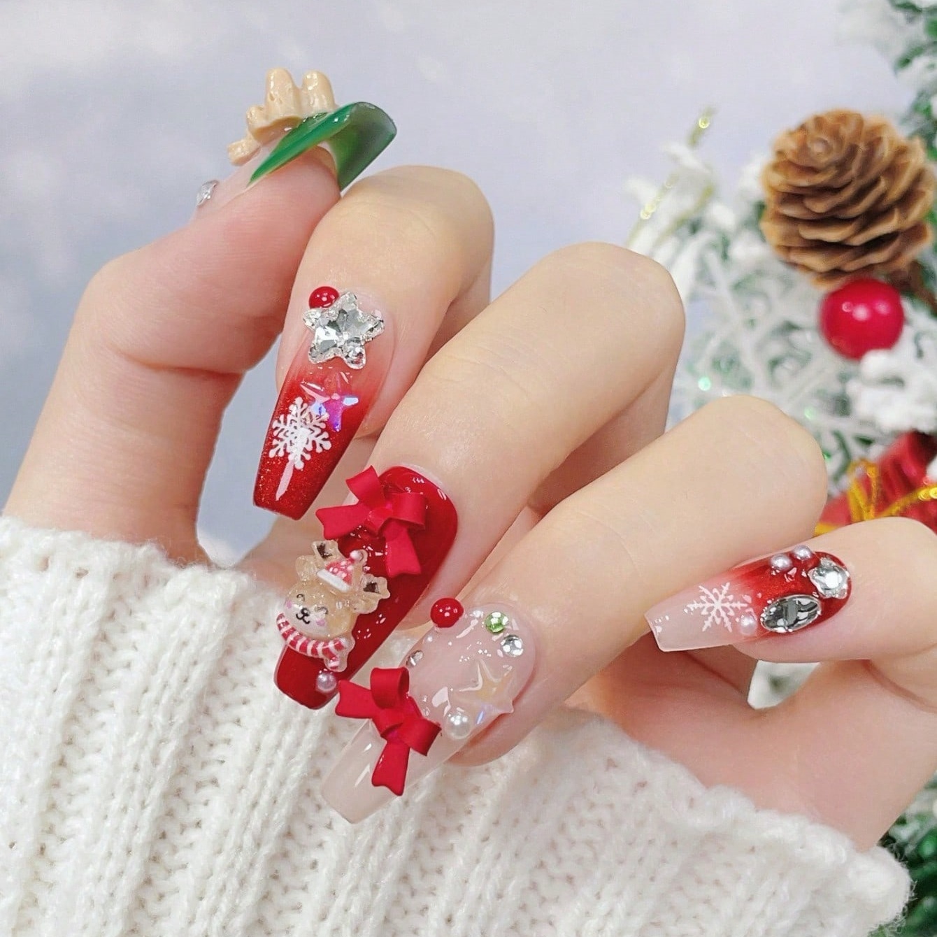 10 stuks handgemaakte doodskis - Nail Art Press On recensie en prijs