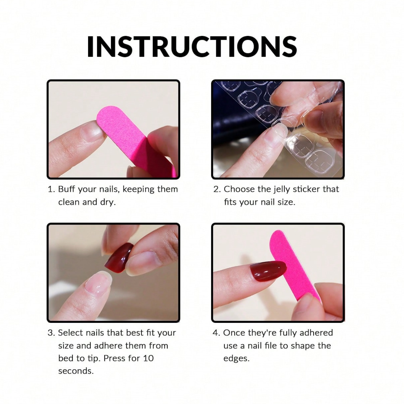 10 stuks handgemaakte doodskis - Nail Art Press On recensie en prijs